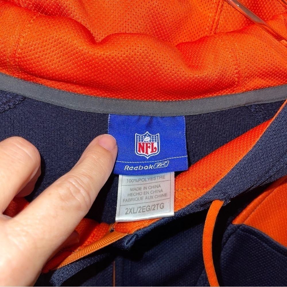 Reebok Miami Dolphins Navy & Orange NFL Vintage Hoodie Adult Size 2XL - Picture 4 of 6